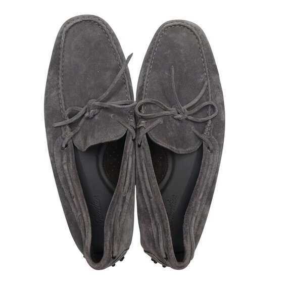 Aurelien Gray Nubuck Leather Driving Shoes Mocs Loafers Mens 44 US 11 - Picture 7 of 13